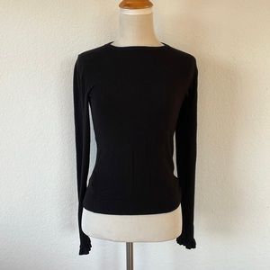 Mango long black sleeve top